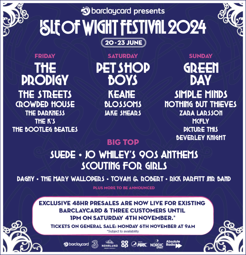 Isle of Wight Festival announces 2024 headliners TotalNtertainment