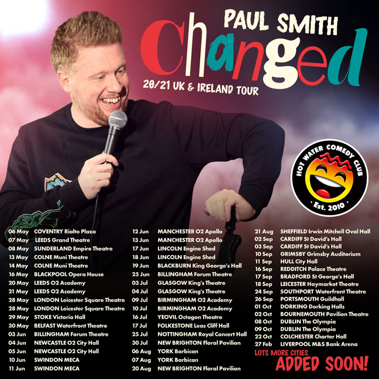 Paul Smith announces a massive 52 date tour TotalNtertainment
